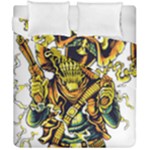 Cowboy Skeleton With Gun Illustration Duvet Cover Double Side (California King Size)