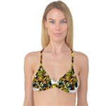 Cowboy Skeleton With Gun Illustration Reversible Tri Bikini Top