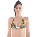Cowboy Skeleton With Gun Illustration Plunge Bikini Top
