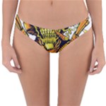 Cowboy Skeleton With Gun Illustration Reversible Hipster Bikini Bottoms