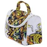 Cowboy Skeleton With Gun Illustration Satchel Handbag