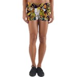 Cowboy Skeleton With Gun Illustration Yoga Shorts