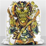 Cowboy Skeleton With Gun Illustration Drawstring Bag (Large)