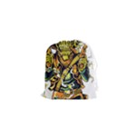 Cowboy Skeleton With Gun Illustration Drawstring Pouch (XS)