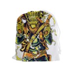 Cowboy Skeleton With Gun Illustration Drawstring Pouch (XL)