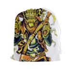 Cowboy Skeleton With Gun Illustration Drawstring Pouch (2XL)