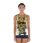 Cowboy Skeleton With Gun Illustration Sport Tank Top 