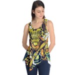 Cowboy Skeleton With Gun Illustration Sleeveless Tunic