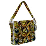 Cowboy Skeleton With Gun Illustration Buckle Messenger Bag