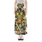 Cowboy Skeleton With Gun Illustration Full Length Maxi Skirt