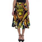 Cowboy Skeleton With Gun Illustration Perfect Length Midi Skirt