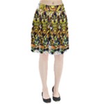 Cowboy Skeleton With Gun Illustration Pleated Skirt