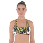 Cowboy Skeleton With Gun Illustration Cross Back Sports Bra