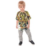 Cowboy Skeleton With Gun Illustration Kids  Raglan T-Shirt