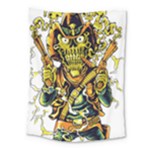 Cowboy Skeleton With Gun Illustration Medium Tapestry