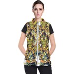Cowboy Skeleton With Gun Illustration Women s Puffer Vest