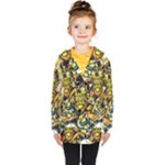 Cowboy Skeleton With Gun Illustration Kids  Double Breasted Button Coat