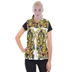 Cowboy Skeleton With Gun Illustration Women s Button Up Vest