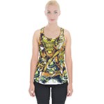 Cowboy Skeleton With Gun Illustration Piece Up Tank Top