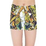 Cowboy Skeleton With Gun Illustration Kids  Sports Shorts