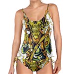 Cowboy Skeleton With Gun Illustration Tankini Set