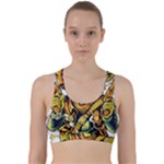 Cowboy Skeleton With Gun Illustration Back Weave Sports Bra