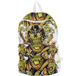 Cowboy Skeleton With Gun Illustration Foldable Lightweight Backpack
