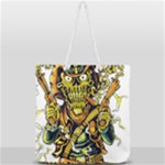 Cowboy Skeleton With Gun Illustration Full Print Rope Handle Tote (Large)