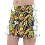 Cowboy Skeleton With Gun Illustration Classic Tennis Skirt