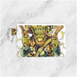 Cowboy Skeleton With Gun Illustration Canvas Cosmetic Bag (Small)