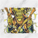 Cowboy Skeleton With Gun Illustration Canvas Cosmetic Bag (XXXL)
