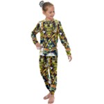 Cowboy Skeleton With Gun Illustration Kids  Long Sleeve Set 