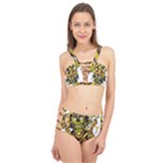 Cowboy Skeleton With Gun Illustration Cage Up Bikini Set