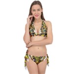 Cowboy Skeleton With Gun Illustration Tie It Up Bikini Set