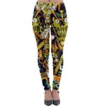 Cowboy Skeleton With Gun Illustration Lightweight Velour Leggings