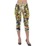 Cowboy Skeleton With Gun Illustration Lightweight Velour Capri Leggings 