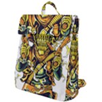 Cowboy Skeleton With Gun Illustration Flap Top Backpack
