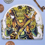 Cowboy Skeleton With Gun Illustration Horseshoe Style Canvas Pouch