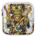 Cowboy Skeleton With Gun Illustration Mini Square Pouch