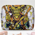 Cowboy Skeleton With Gun Illustration Make Up Pouch (Large)