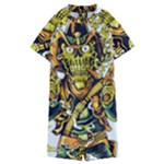 Cowboy Skeleton With Gun Illustration Kids  Boyleg Half Suit Swimwear