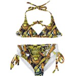 Cowboy Skeleton With Gun Illustration Kids  Classic Bikini Set
