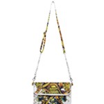 Cowboy Skeleton With Gun Illustration Mini Crossbody Handbag