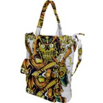 Cowboy Skeleton With Gun Illustration Shoulder Tote Bag