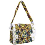 Cowboy Skeleton With Gun Illustration Courier Bag