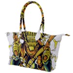 Cowboy Skeleton With Gun Illustration Canvas Shoulder Bag