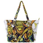 Cowboy Skeleton With Gun Illustration Full Print Shoulder Bag