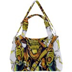 Cowboy Skeleton With Gun Illustration Double Compartment Shoulder Bag