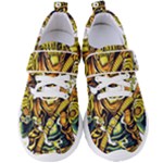 Cowboy Skeleton With Gun Illustration Women s Velcro Strap Shoes