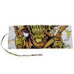 Cowboy Skeleton With Gun Illustration Roll Up Canvas Pencil Holder (S)